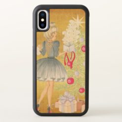Magic of Christmas - Blonde Decorating A Tree iPhone X Case