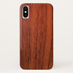 Mahogany Wood Print iPhone X Case
