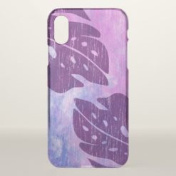Maikai Hawaiian Monstera Leaf Tie-Dye Blend Purple iPhone X Case