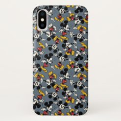 Main Mickey Shorts | Blue Icon Pattern iPhone X Case