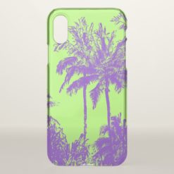 Makena Beach Hawaiian Sketchy Palms Lime iPhone X Case