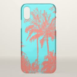 Makena Beach Hawaiian Sketchy Palms Turq iPhone X Case