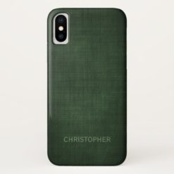 Manly Executive Linen Design with Name iPhone X Case