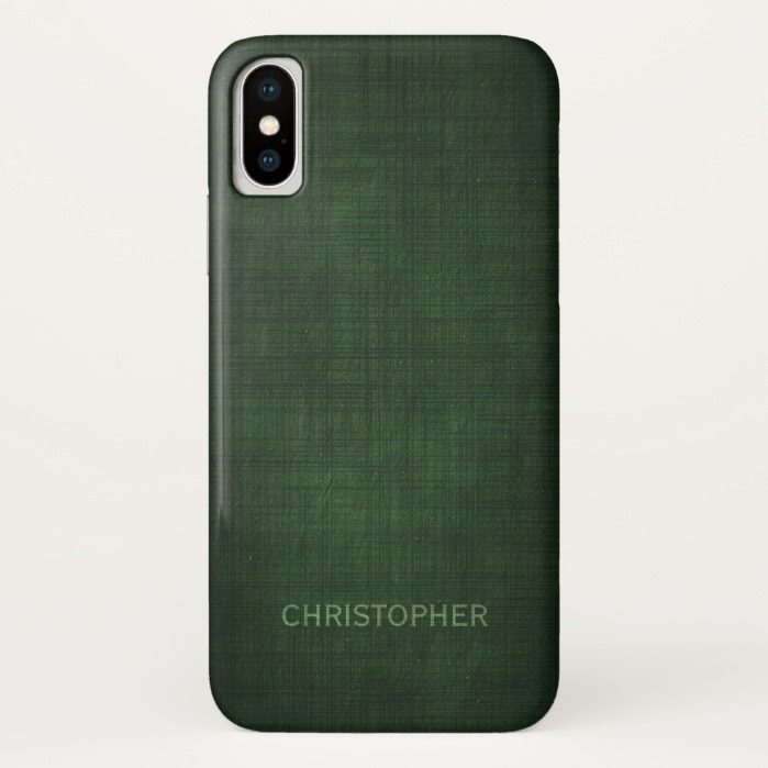 Manly Executive Linen Design with Name iPhone X Case