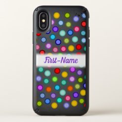 Many Colorful Circles + Custom Name Phone Case