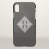 Masculine Monogram Simple Frost Overlay iPhone X Case