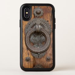 Metal Knocker on Old Medieval Wooden Church Door OtterBox Symmetry iPhone X Case