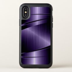 Metallic Purple Geometric Design Speck iPhone X Case