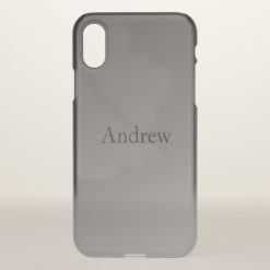Modern Black Gradient Design Personalize iPhone X Case