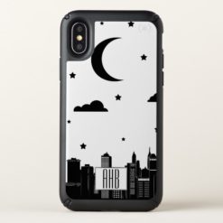 Modern Cityscape Skyline & Initial Letters Speck iPhone X Case