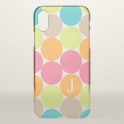 Modern Colorful Dots Personalized iPhone X Case