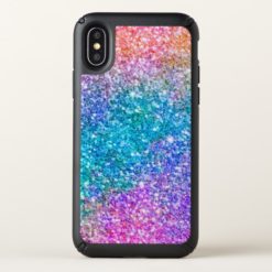 Modern Colorful Faux Glitter Print Speck iPhone X Case