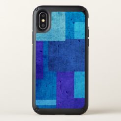 Modern Geometric Shapes In Shades Of Blue Speck iPhone X Case