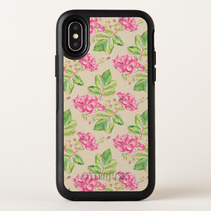 Save 20% Off | Modern Pink Flowers And Green Leafs OtterBox Symmetry ...