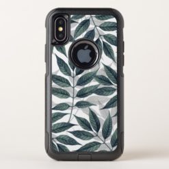 Modern autumn leaves image OtterBox commuter iPhone x Case