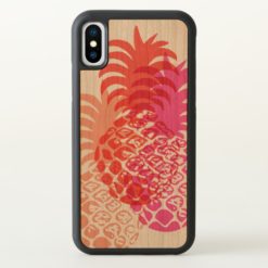Momona Pineapple Hawaiian Tropical Red iPhone X Case