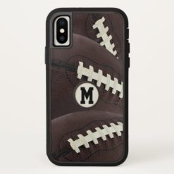 Monogram Modern Graphic Football iPhone iPhone X Case
