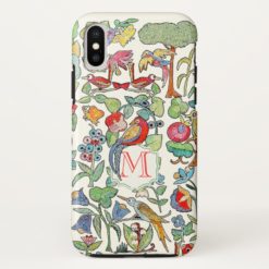 Monogram Vintage Faux Embroidered Pattern iphone iPhone X Case