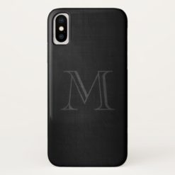 Monogram for Men with Linen Look iPhone X Case