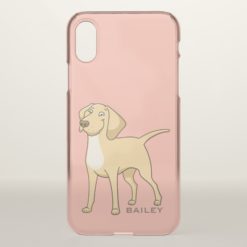 Monogram. Cute Labrador Retriever. iPhone X Case