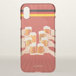 Monogram. Funny. Cheers for Beer! iPhone X Case