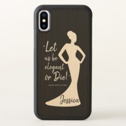 Monogram. Funny. Girly. Little Women Quote iPhone X Case