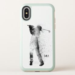 Monogram. Golfer Silhouette Swing. OtterBox Symmetry iPhone X Case