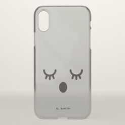Monogram. Kawaii Cute Smiley Emoji Emoticon iPhone X Case