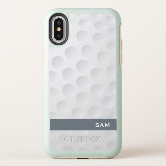 Monogram. Modern Golf Ball Texture. OtterBox Symmetry iPhone X Case