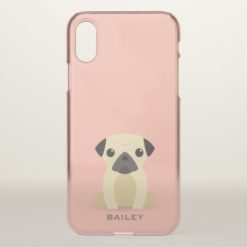 Monogram. Pups Rule! Cute Puppy Dog. iPhone X Case