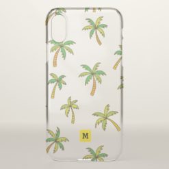 Monogram. Tropical Palm Trees. iPhone X Case