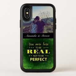 Motivational Typography + Your Text + Your Photo OtterBox Symmetry iPhone X Case