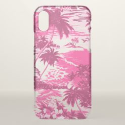 Napili Bay Hawaiian Island Scenic Pink iPhone X Case