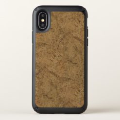 Natural Smoke Cork Bark Wood Grain Look Speck iPhone X Case
