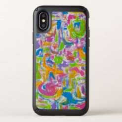 Neon Graffiti-Hand Painted Abstract Brushstrokes Speck iPhone X Case
