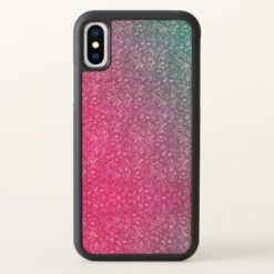Neon Pink Muted Blue Floral Bright Colorful iPhone X Case