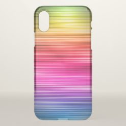 Neon Striped Pattern iPhone X Case