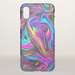Neon Waves iPhone X Case