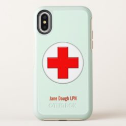 Nurse Cross Name Template OtterBox Symmetry iPhone X Case