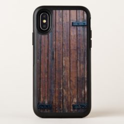 Old Brown Wood Doors With Black Iron Supports OtterBox Symmetry iPhone X Case