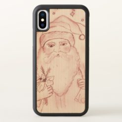Old Fashioned Santa in Cranberry iPhone X Case