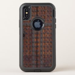 Old Wooden Door With Black Metal Reinforcements OtterBox Defender iPhone X Case
