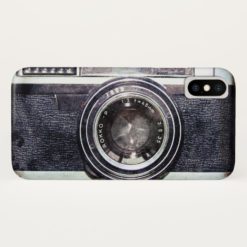 Old black camera iPhone x Case