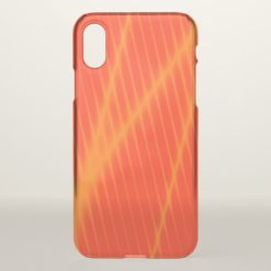 Orange Laser Beam Look Lines on a Red Background iPhone X Case