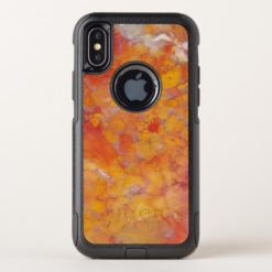 Orange Moss Agate Pattern OtterBox Commuter iPhone X Case