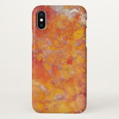 Orange Moss Agate Pattern iPhone X Case