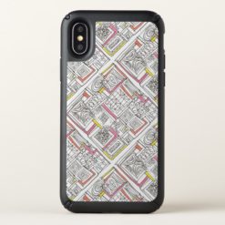 Outside The Box-Abstract Geometric Doodle Speck iPhone X Case