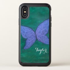 Passionate Tech | Name Purple Butterfly Green | Speck iPhone X Case