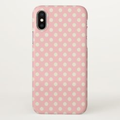 Pastel Pink Polka Dots iPhone X Case