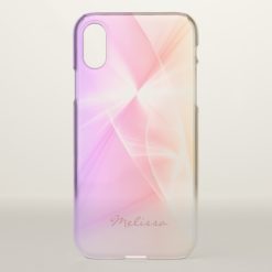 Pastel Shimmering Clear Monogram iPhone X Case